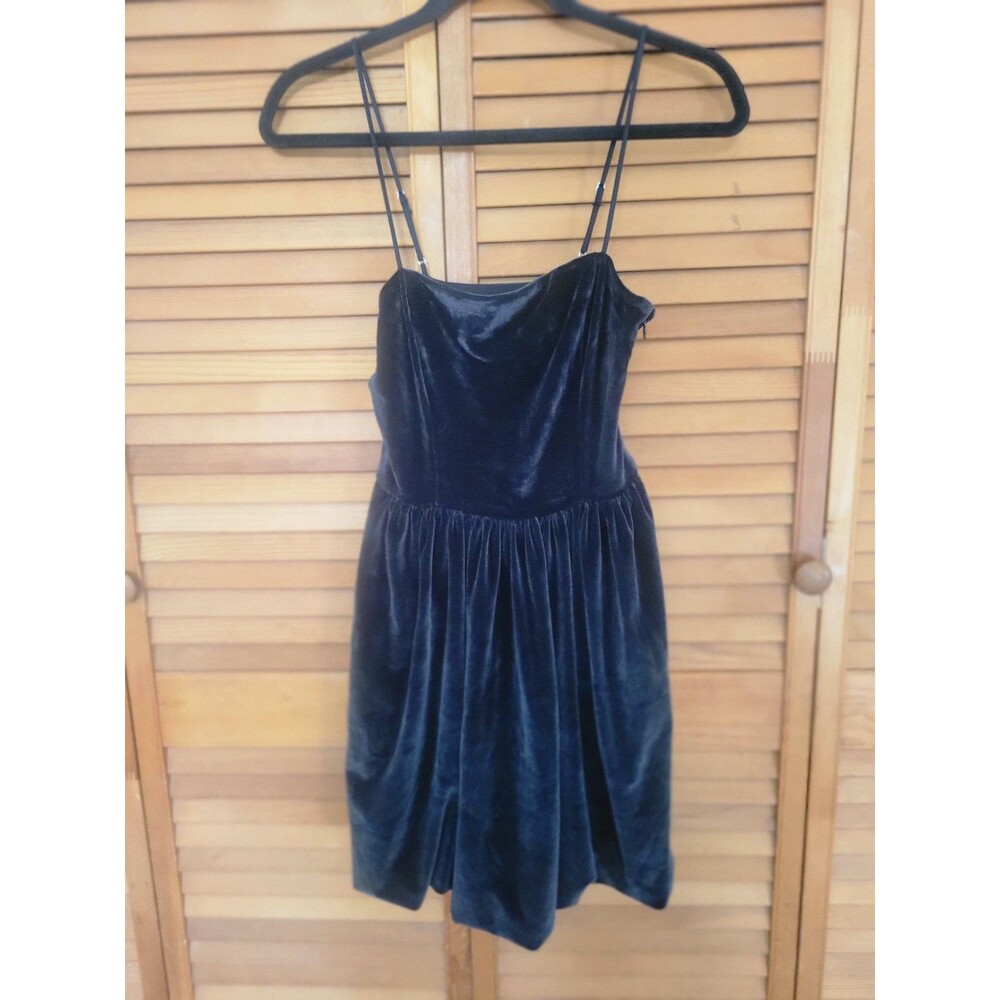 Abercrombie & Fitch Black Velour Elegant Classy Evening Summer Dress Dress Sz S